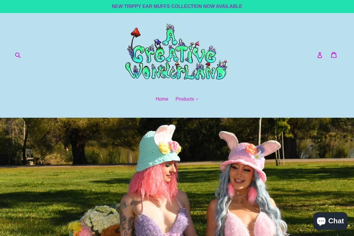 acreativewonderland.com homepage screenshot