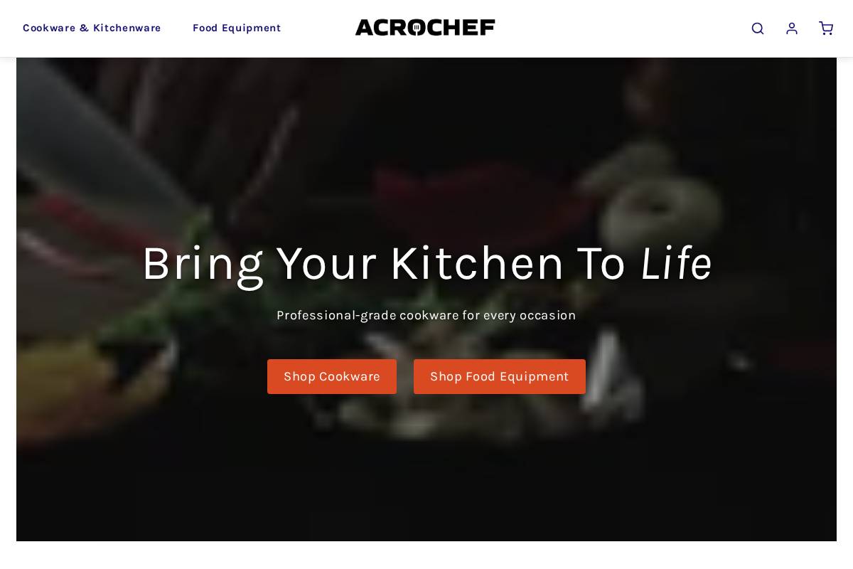 acrochef.com homepage screenshot