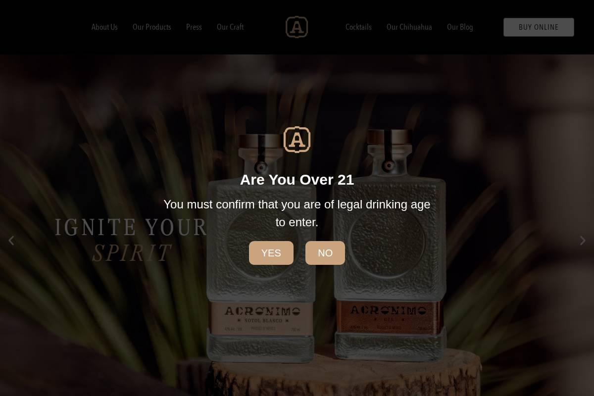 acronimo.com homepage screenshot