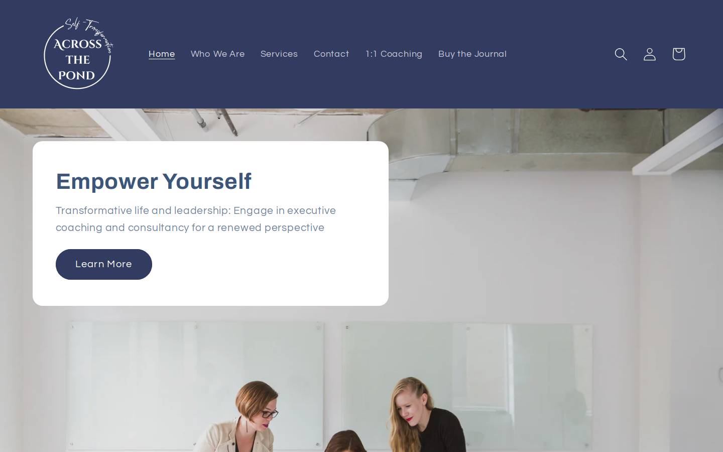 acrossthepondconsulting.com homepage screenshot