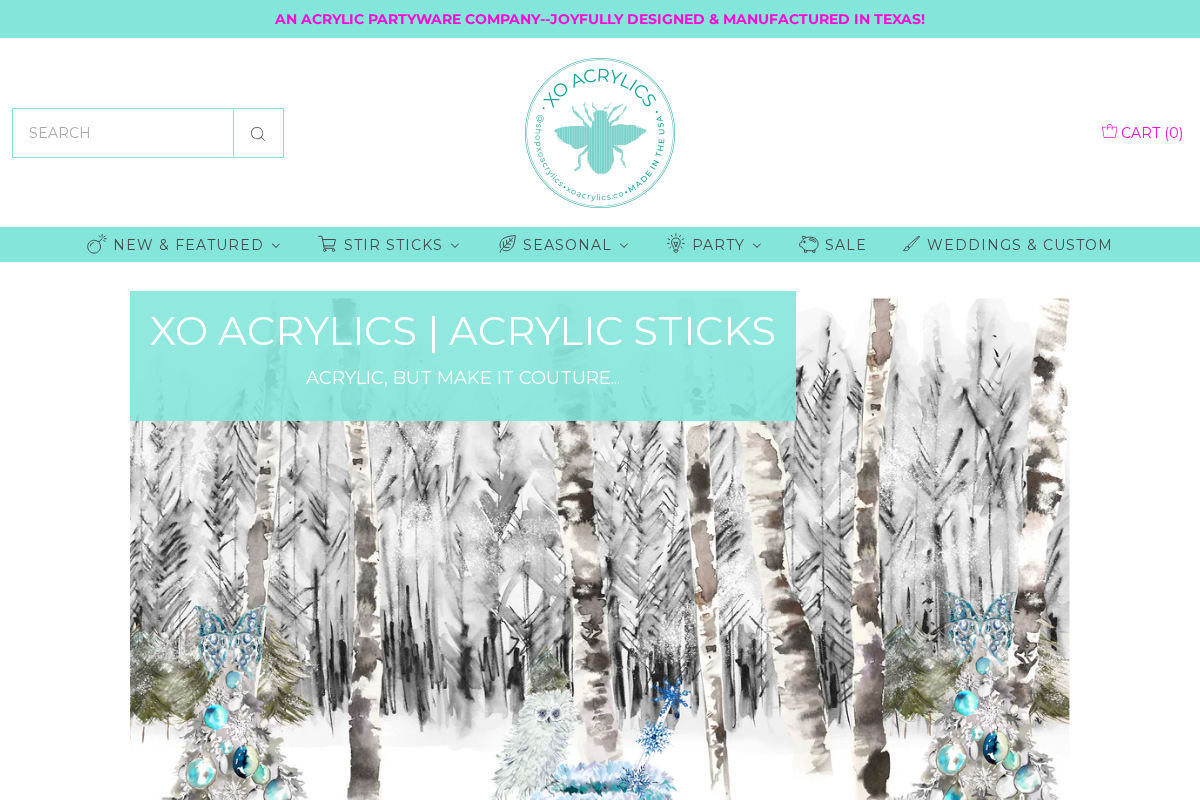 XO ACRYLICS | ACRYLIC STICKS homepage screenshot