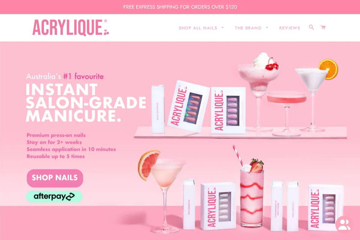 ACRYLIQUE homepage screenshot