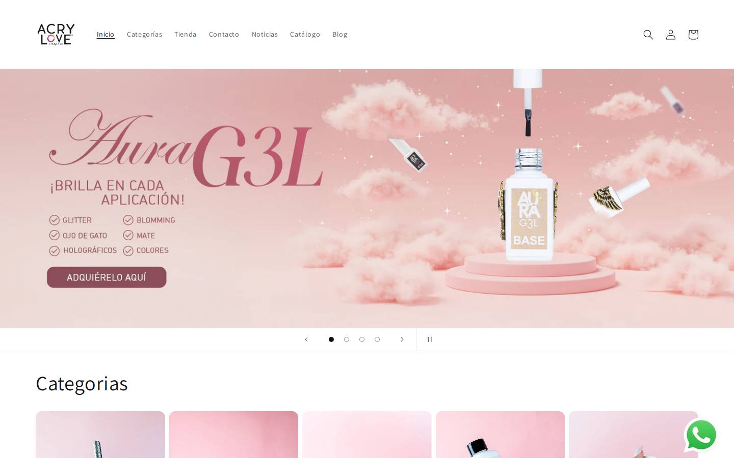 acrylove.com homepage screenshot