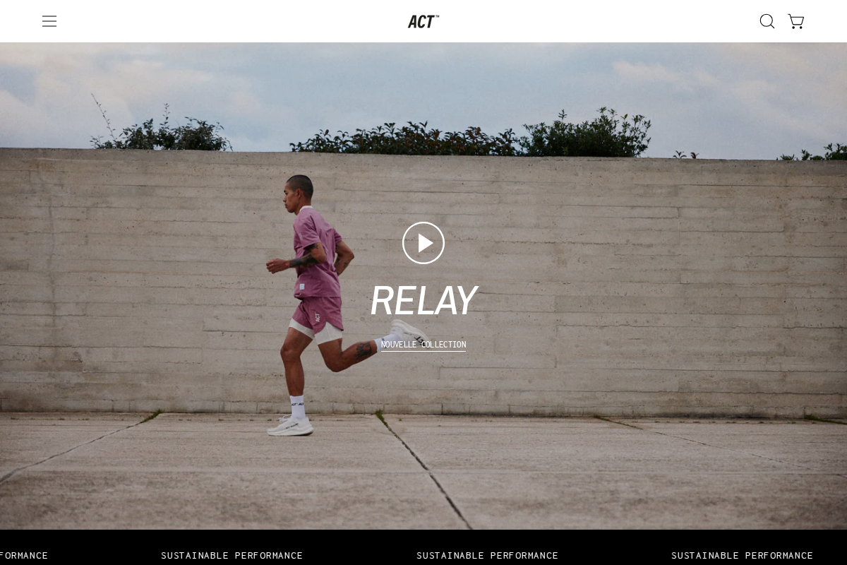 Act Running homepage screenshot
