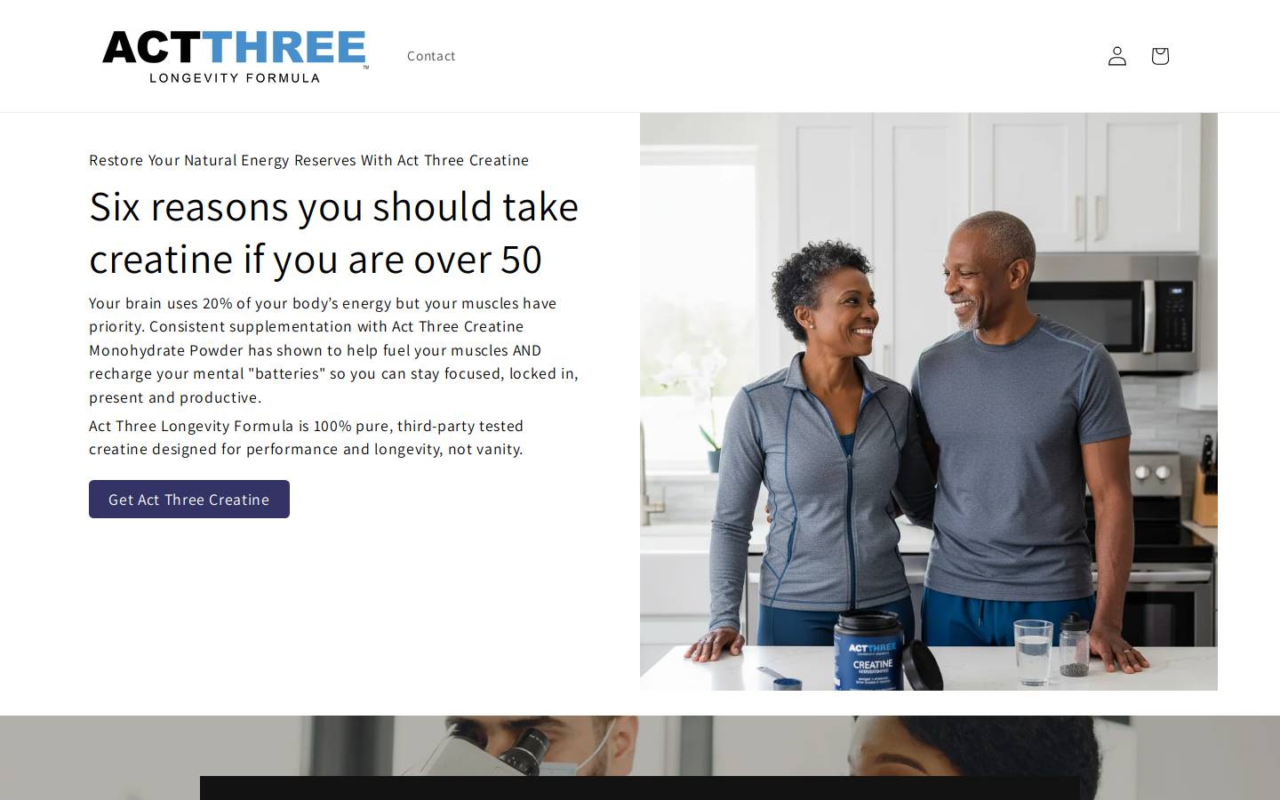 act-three.net homepage screenshot