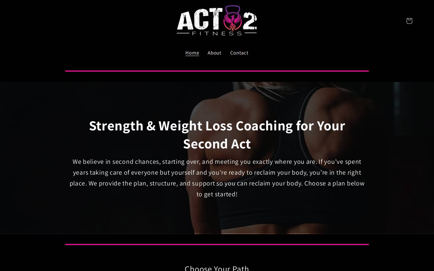 act2fitness.com homepage screenshot
