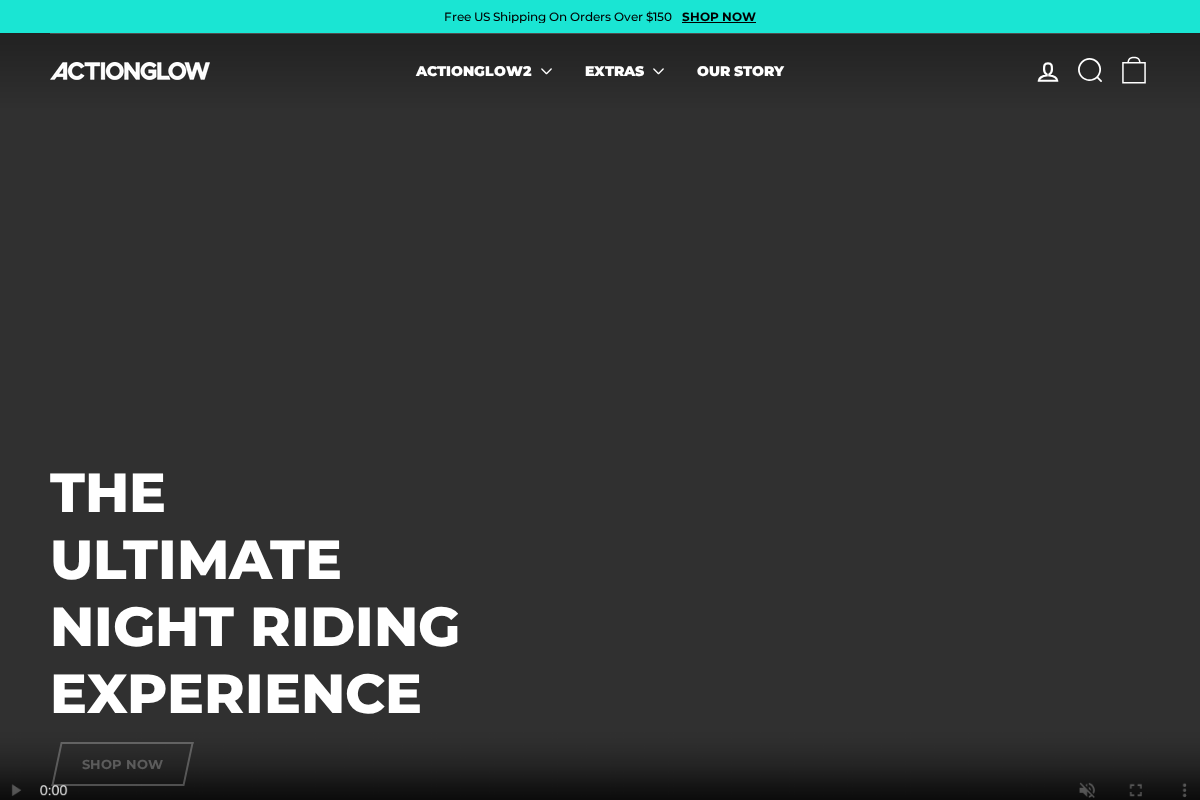 ActionGlow™ homepage screenshot