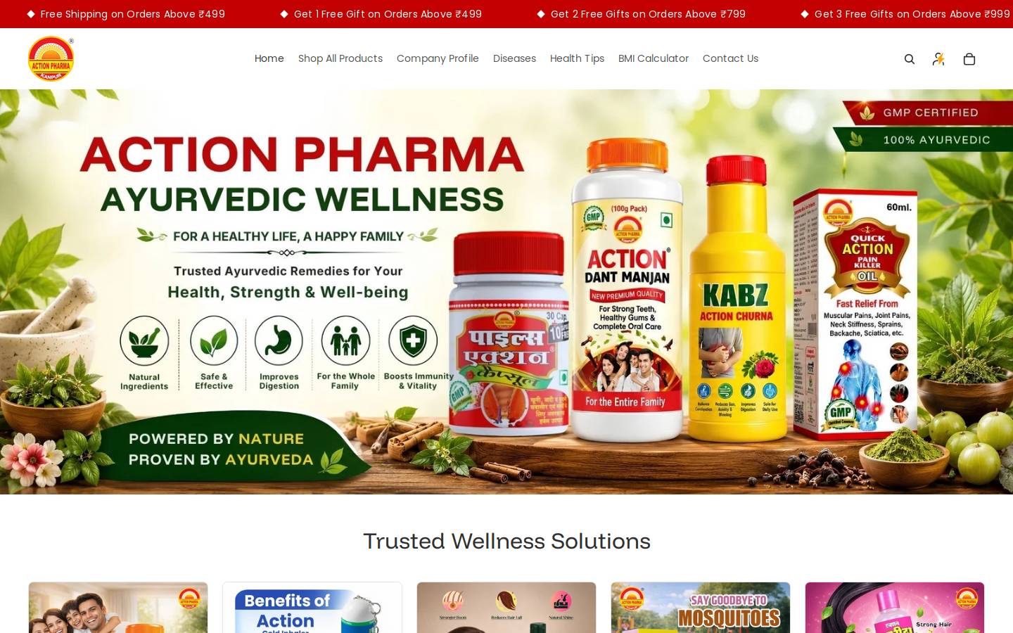 actionpharma.in homepage screenshot