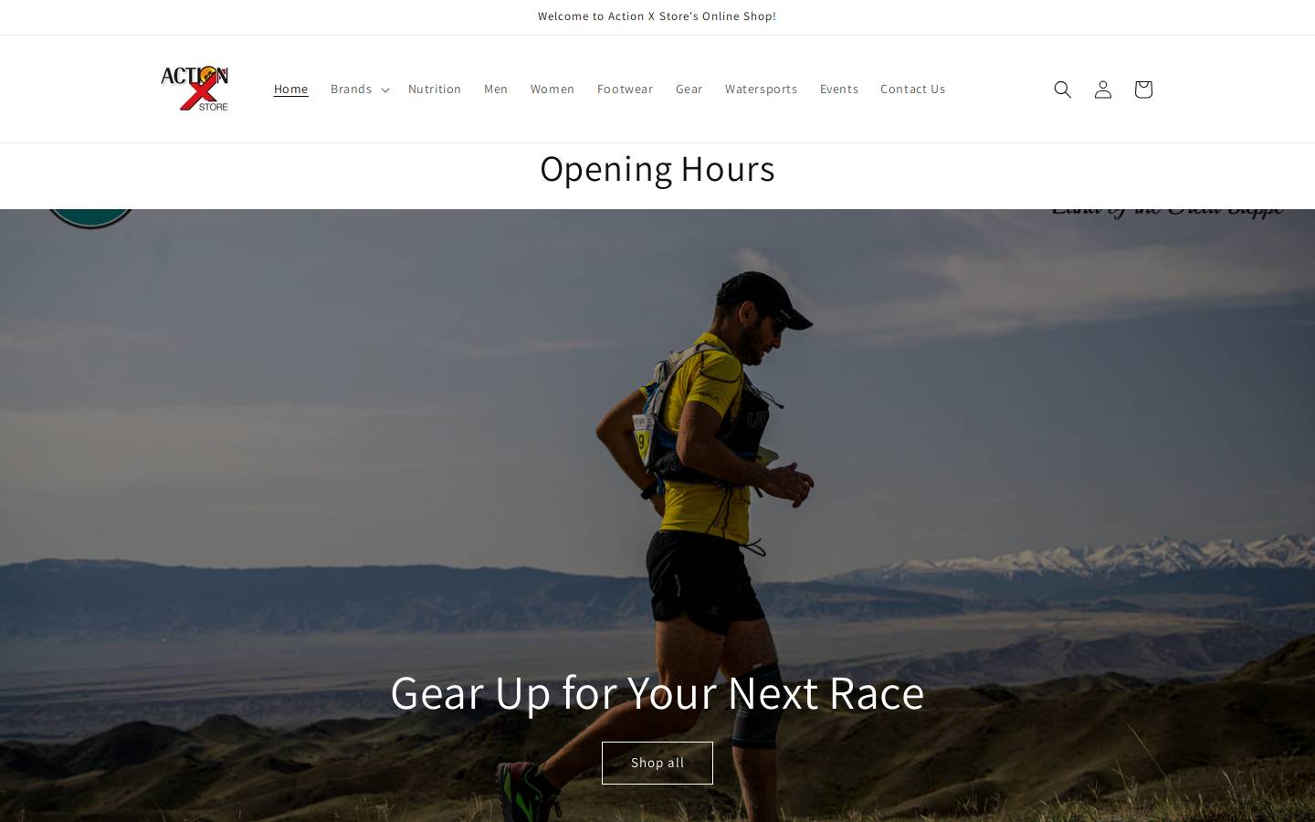 actionxstore.com homepage screenshot