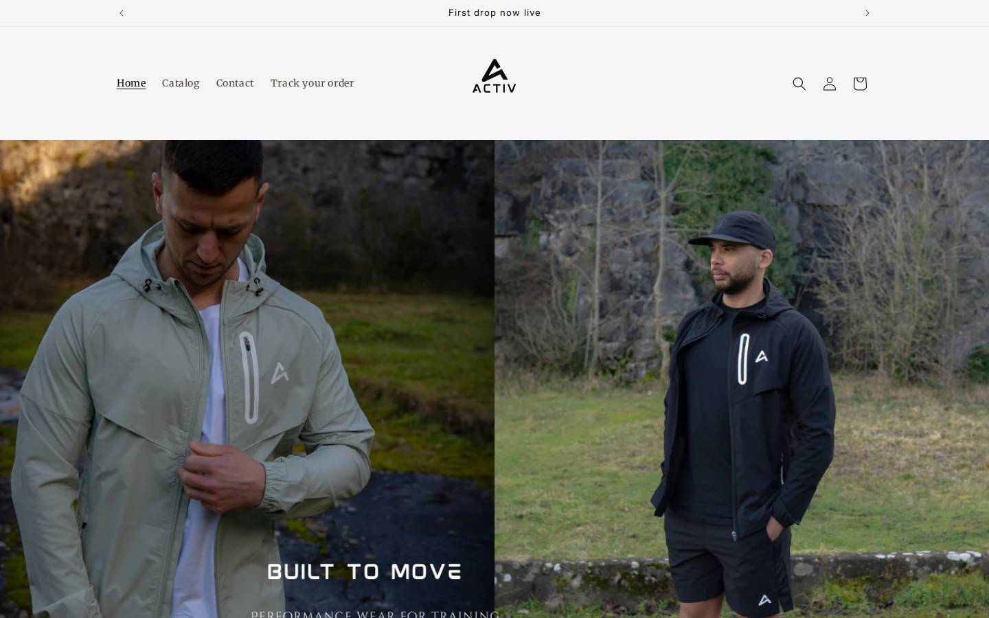 Activ Wear homepage screenshot