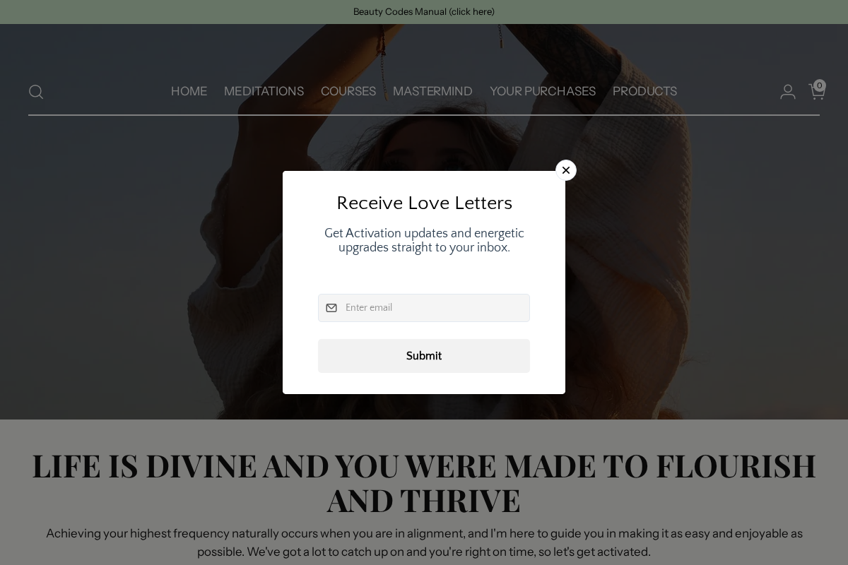 activationvibrations.com homepage screenshot