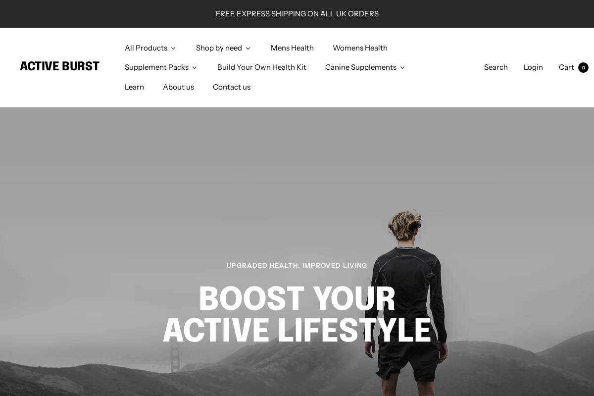 active-burst.com homepage screenshot