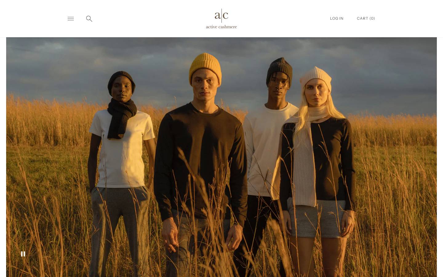 activecashmere.com homepage screenshot