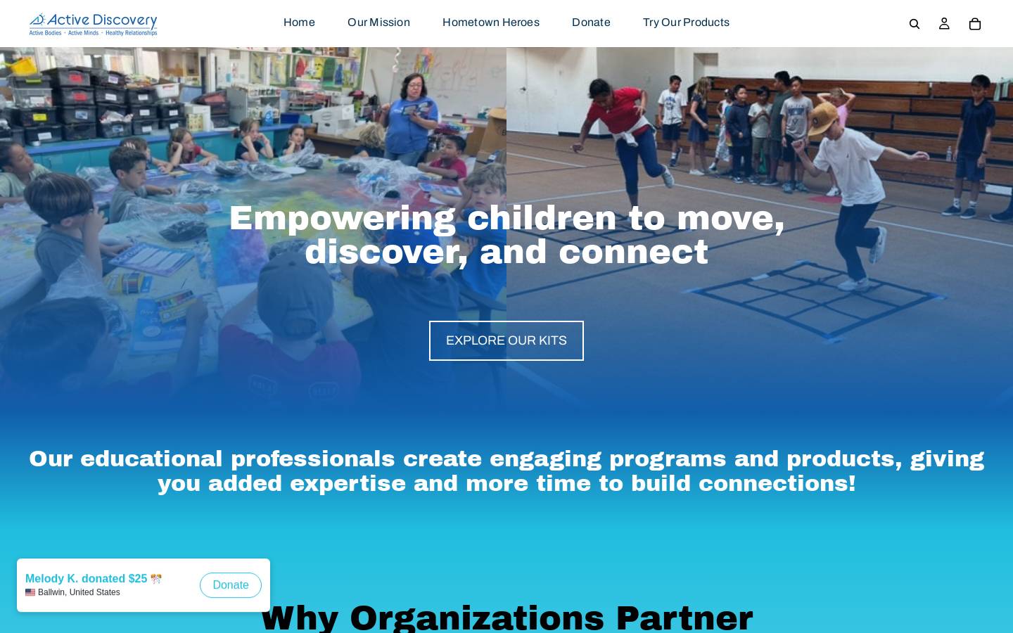 activediscovery.org homepage screenshot