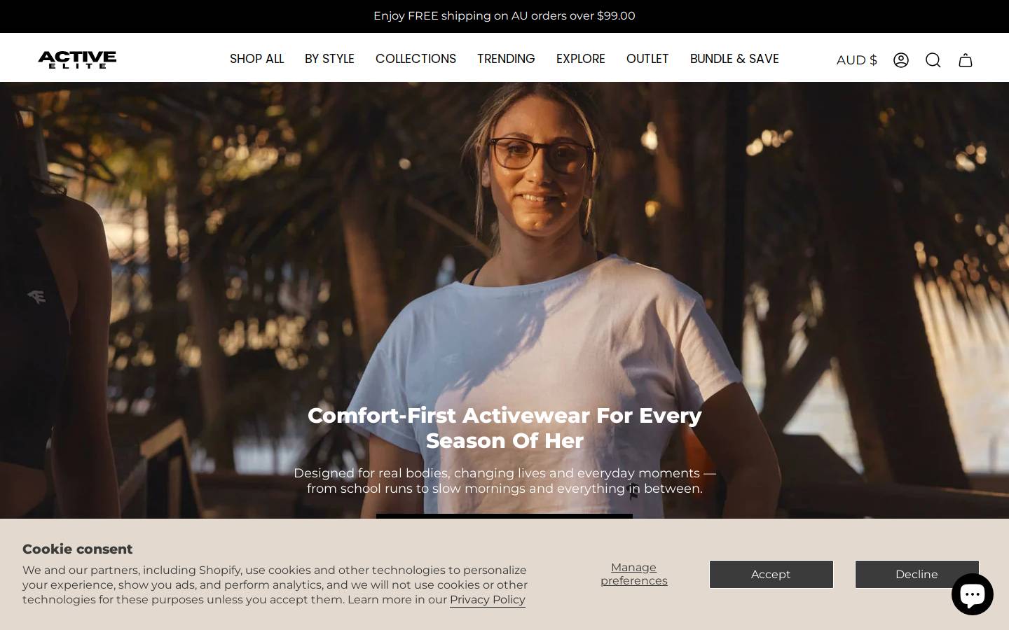 activeelite.com.au homepage screenshot