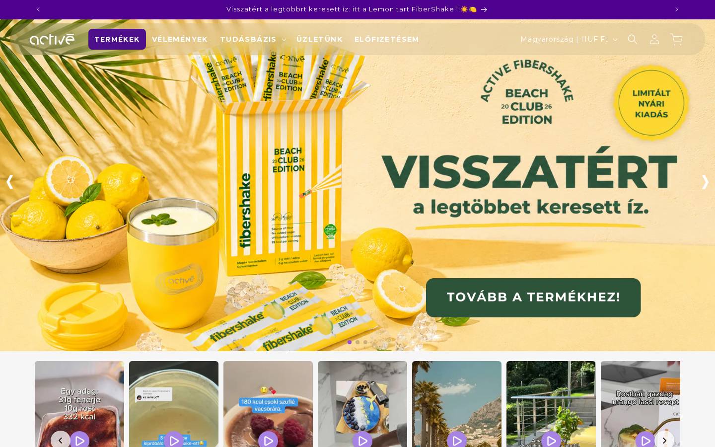 activefibershake.com homepage screenshot