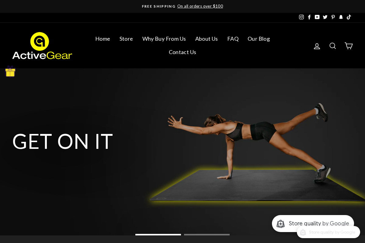 ActiveGear homepage screenshot