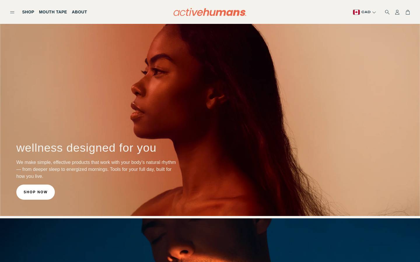 activehumans.ca homepage screenshot