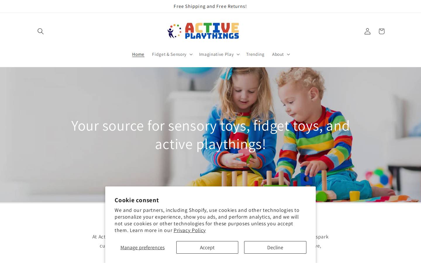 activeplaythings.com homepage screenshot