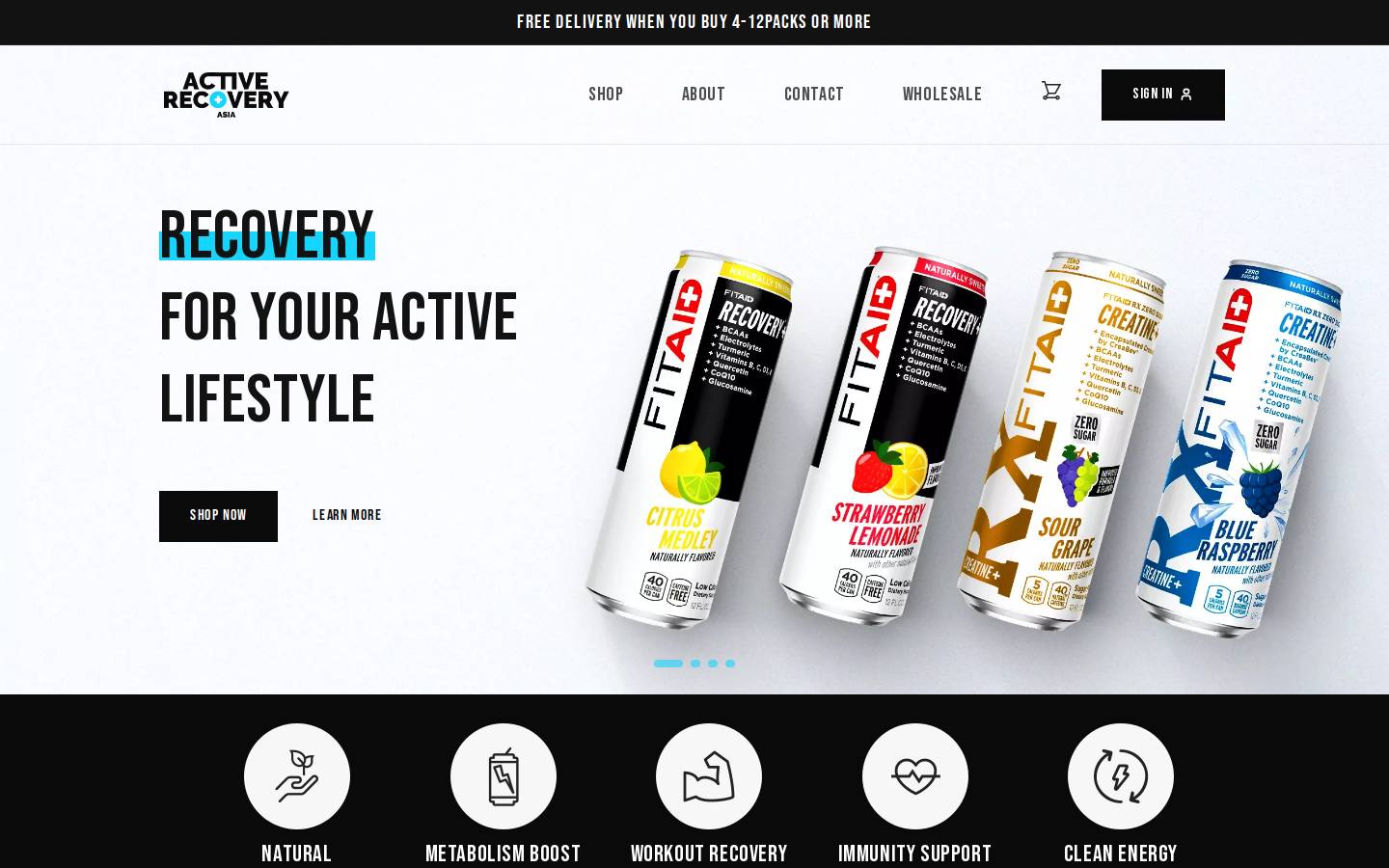 Activerecoveryasia homepage screenshot
