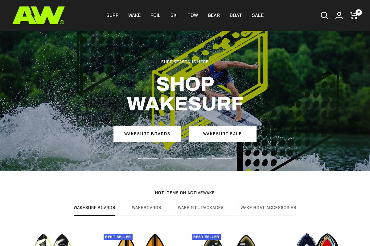 activewake.com homepage screenshot