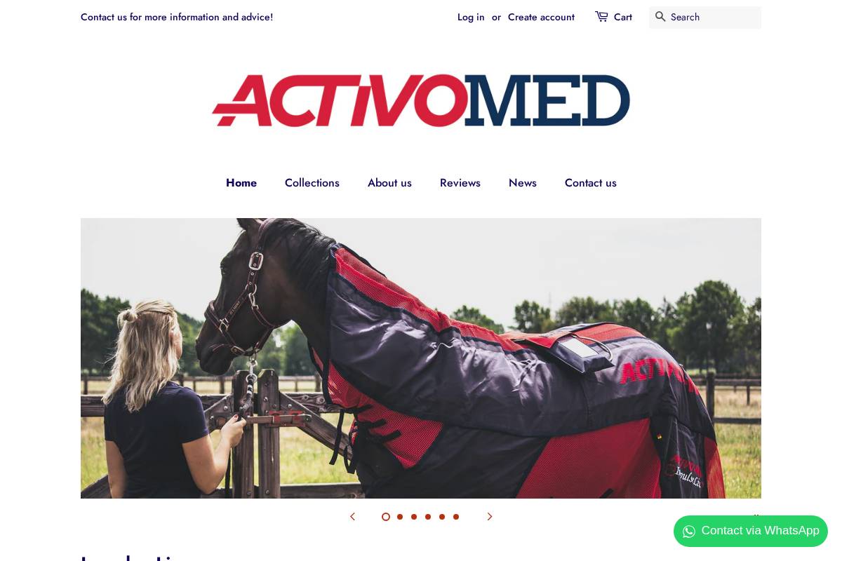 activomedwebshop.com homepage screenshot