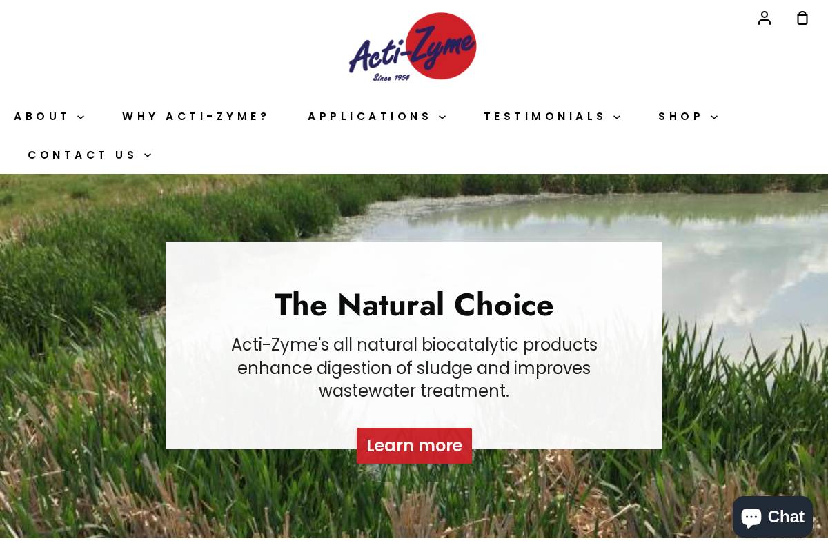 actizyme.com homepage screenshot