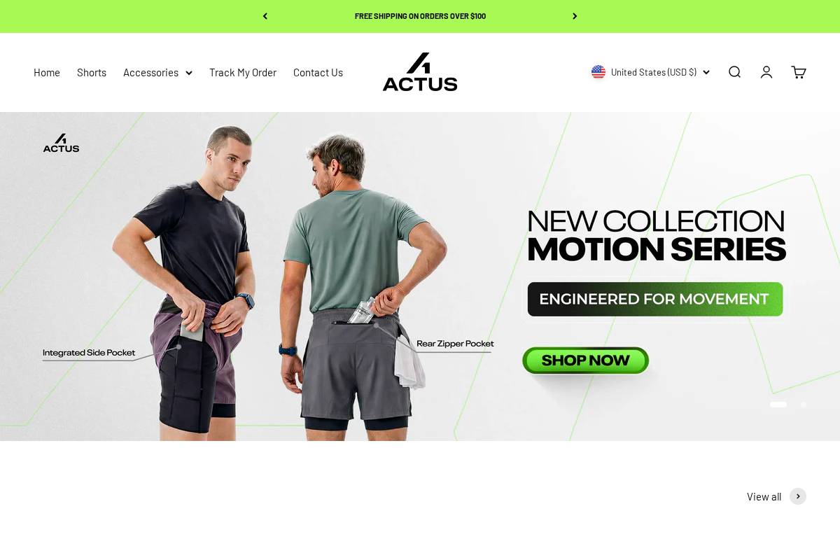 Actuscore homepage screenshot