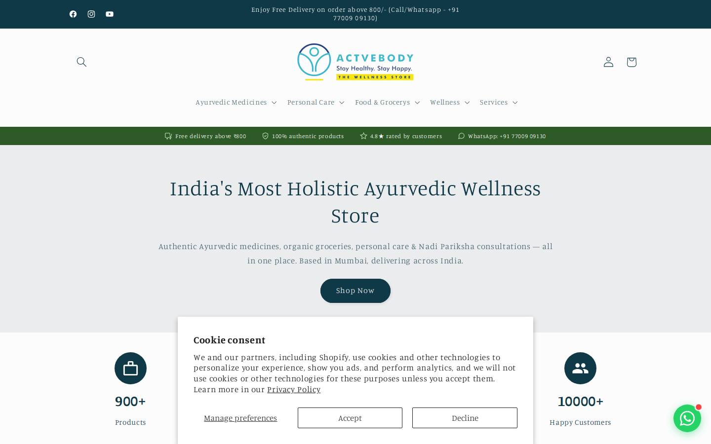 actvebody.com homepage screenshot