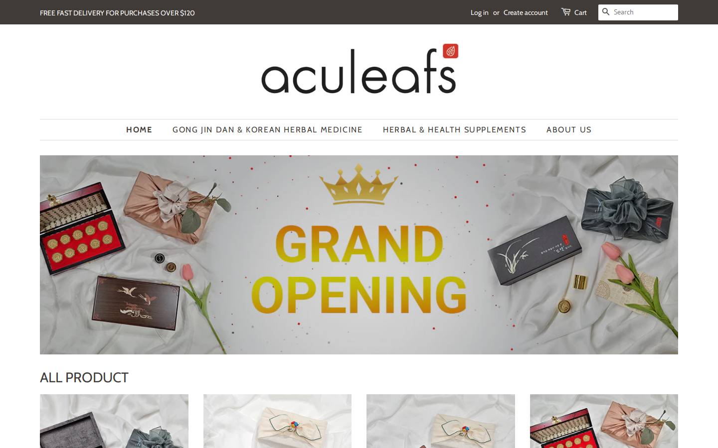aculeafs.com homepage screenshot