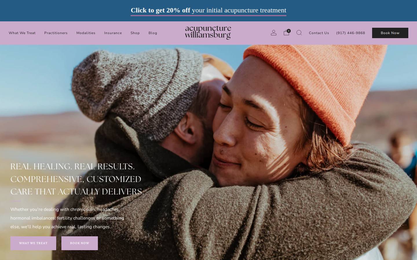 acupuncturewilliamsburg.com homepage screenshot