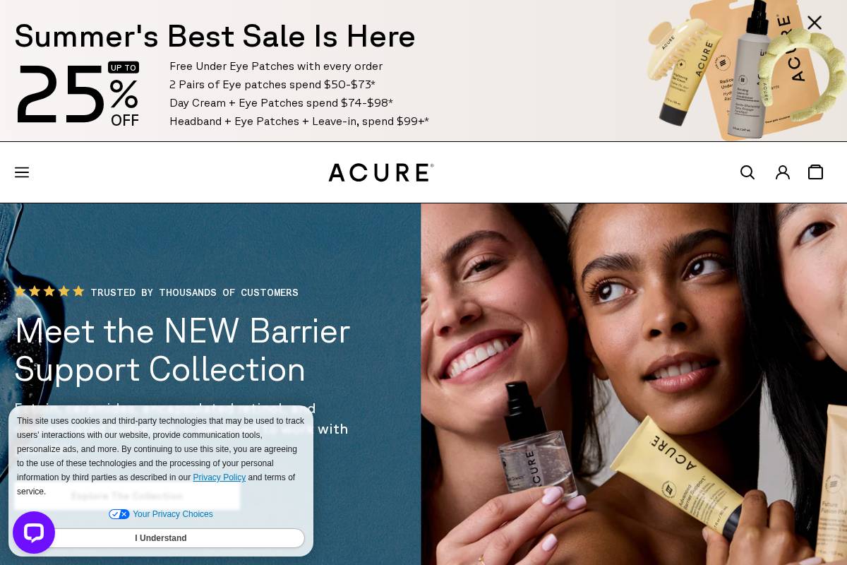 acure.com homepage screenshot