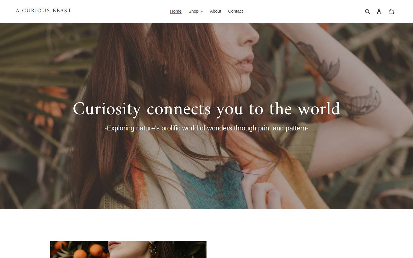 acuriousbeast.com homepage screenshot