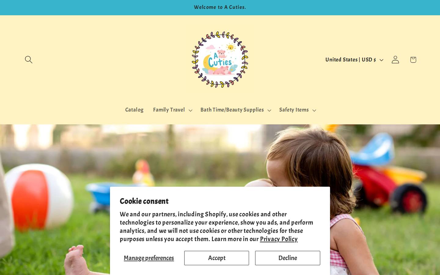 acuties.com homepage screenshot