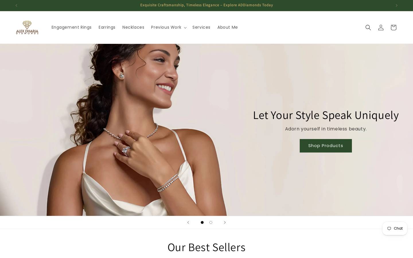 ad-diamonds.com homepage screenshot
