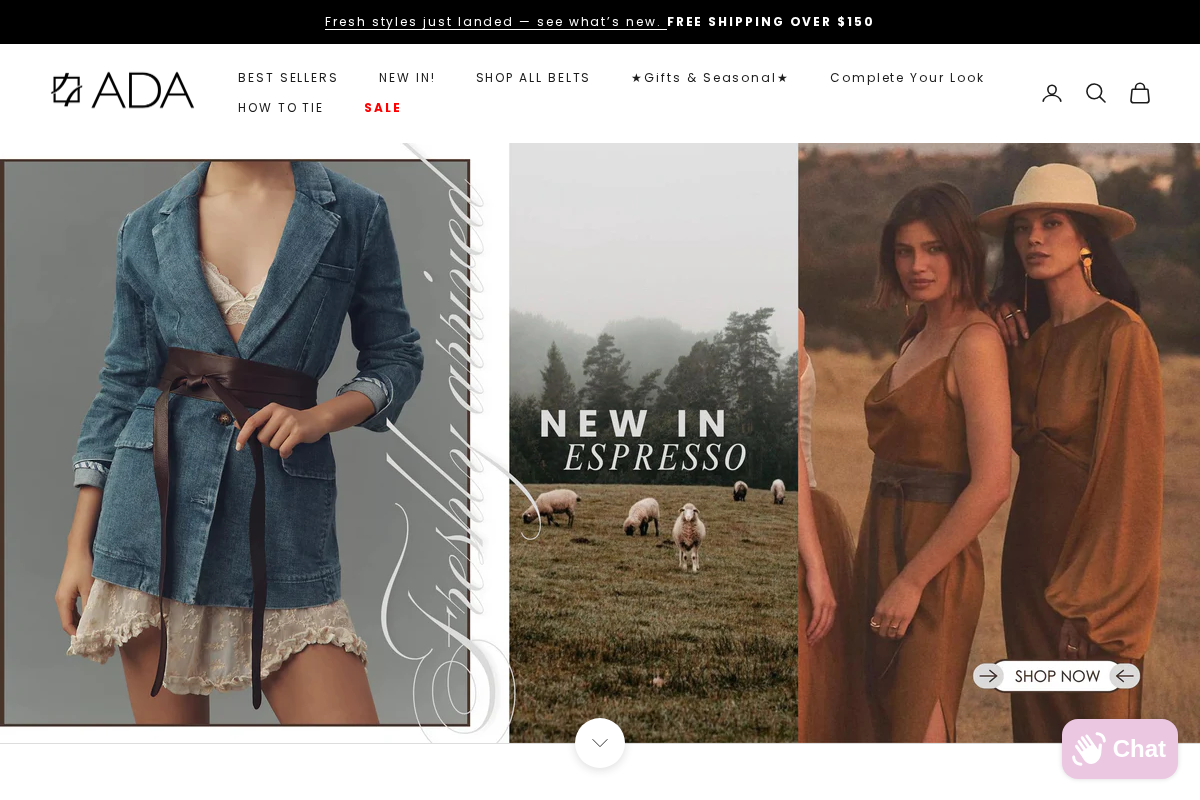 ADA Collection homepage screenshot