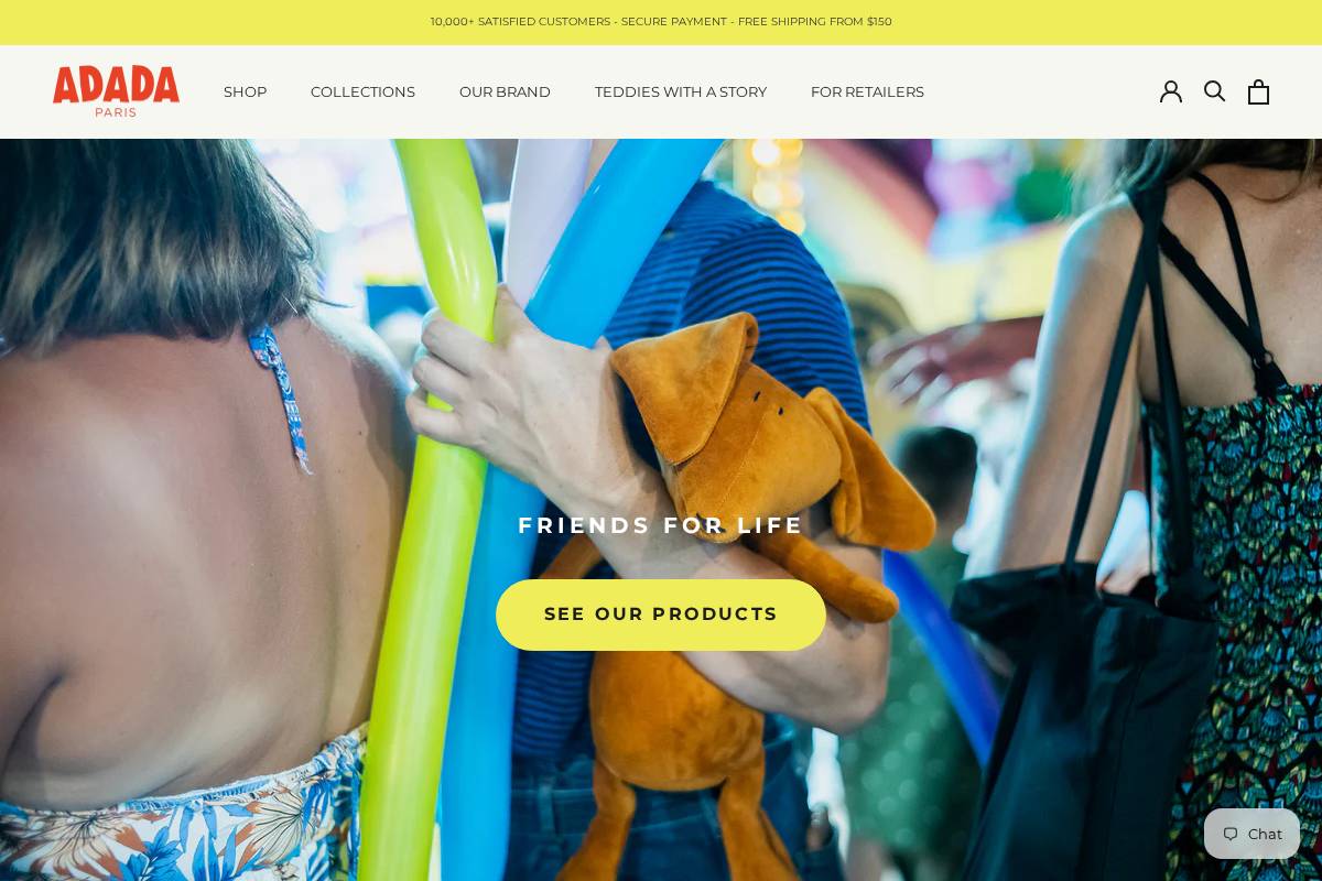 adadastore.com homepage screenshot