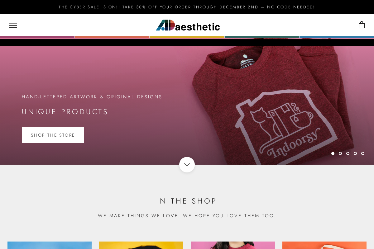 adaesthetic.com homepage screenshot