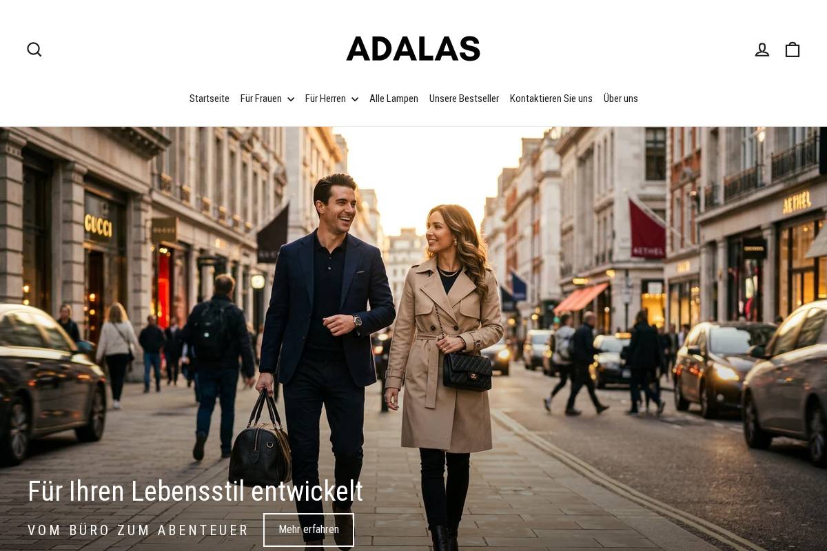 adalas.de homepage screenshot
