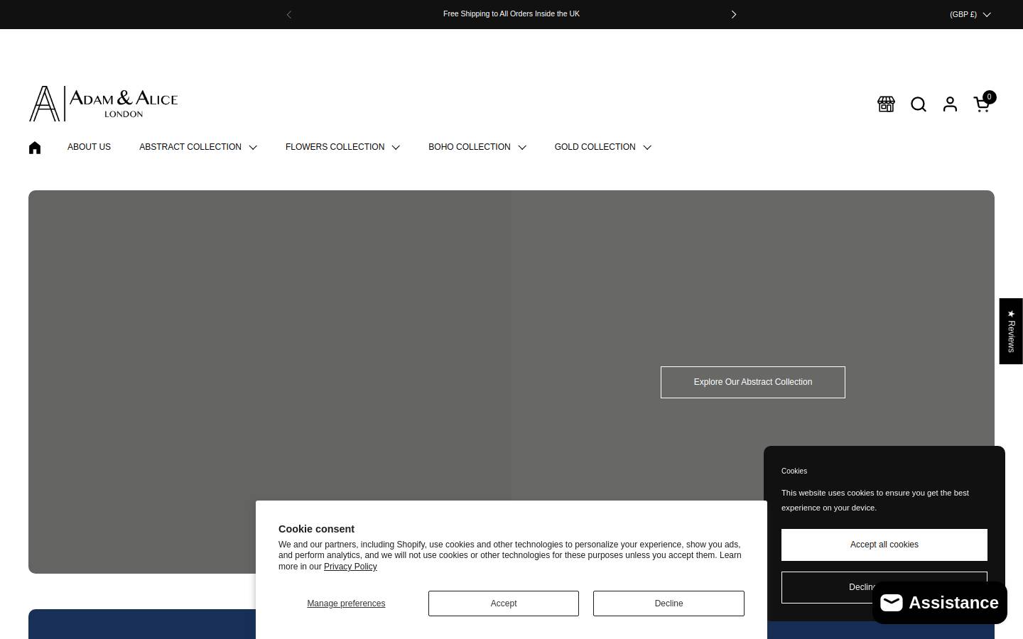 adamandalice.com homepage screenshot