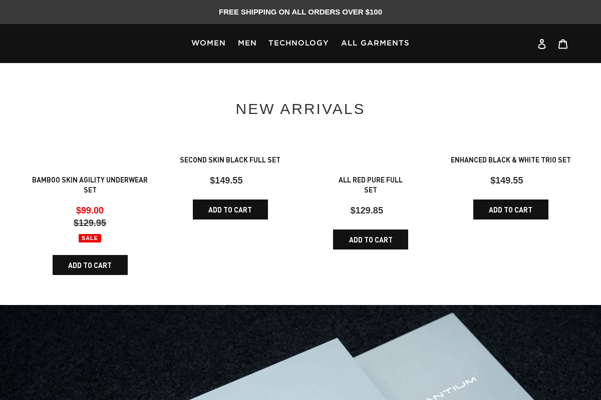 AdamantiumWear homepage screenshot
