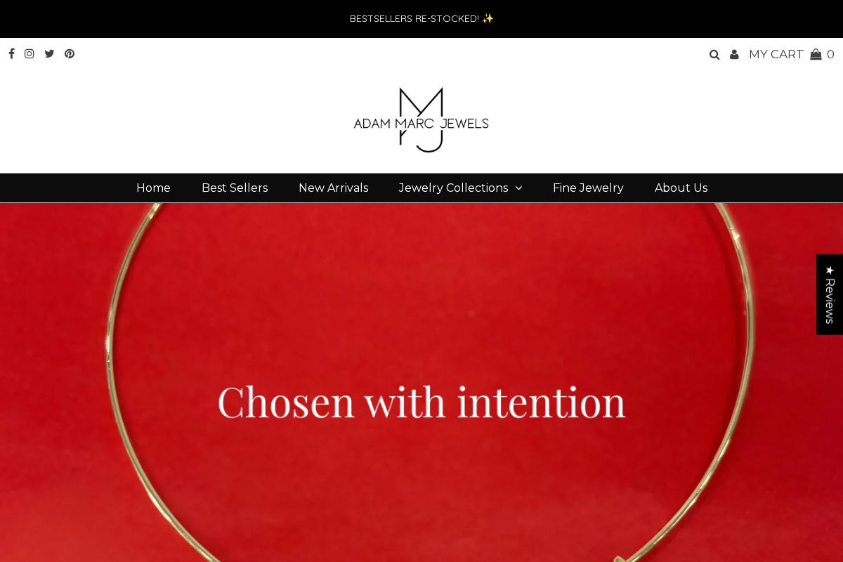adammarcjewels.com homepage screenshot