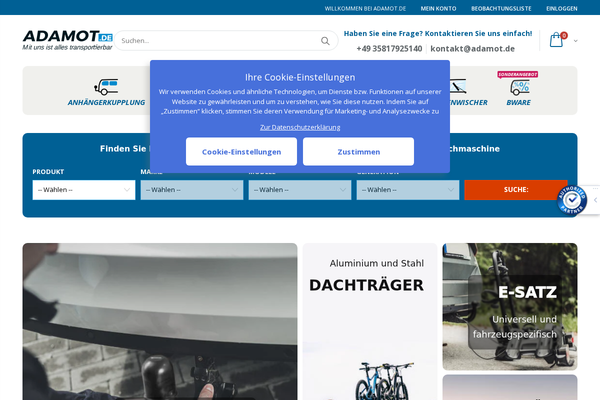 Adamot homepage screenshot