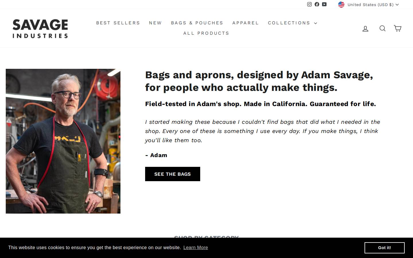 adamsavage.com homepage screenshot