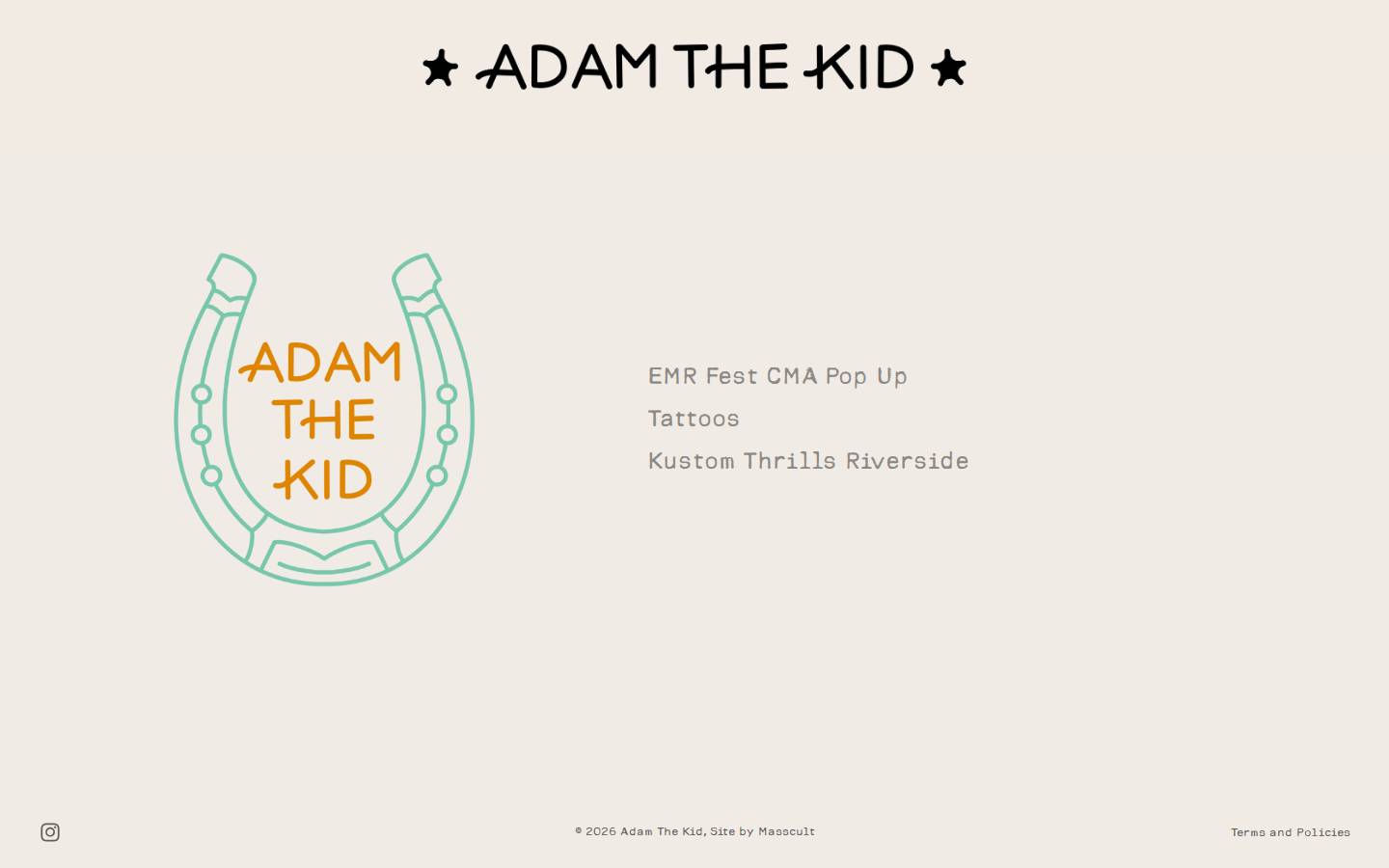 adamthekid.com homepage screenshot