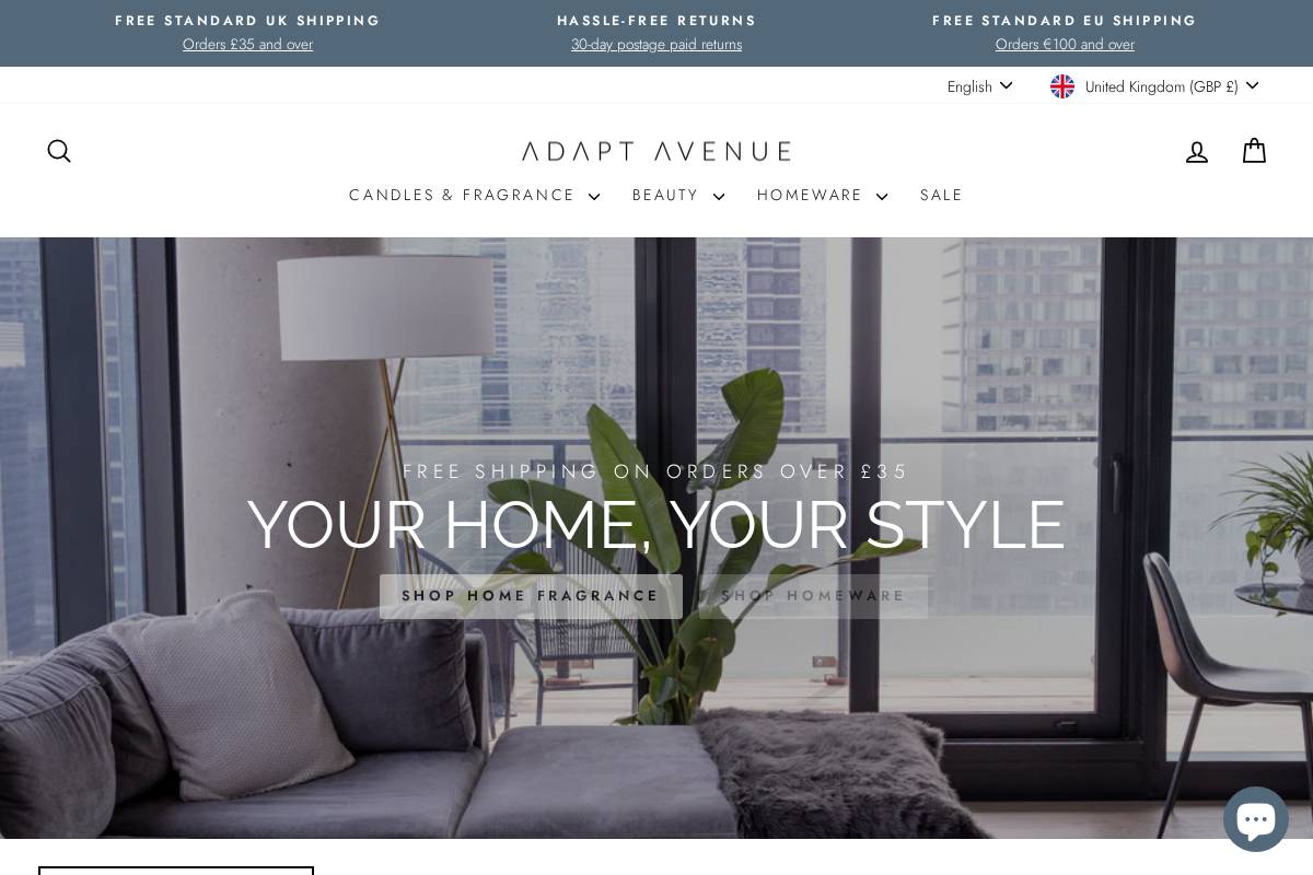 Adapt Avenue  homepage screenshot