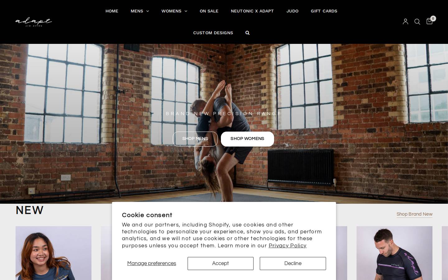 Adapt Jiu-Jitsu homepage screenshot