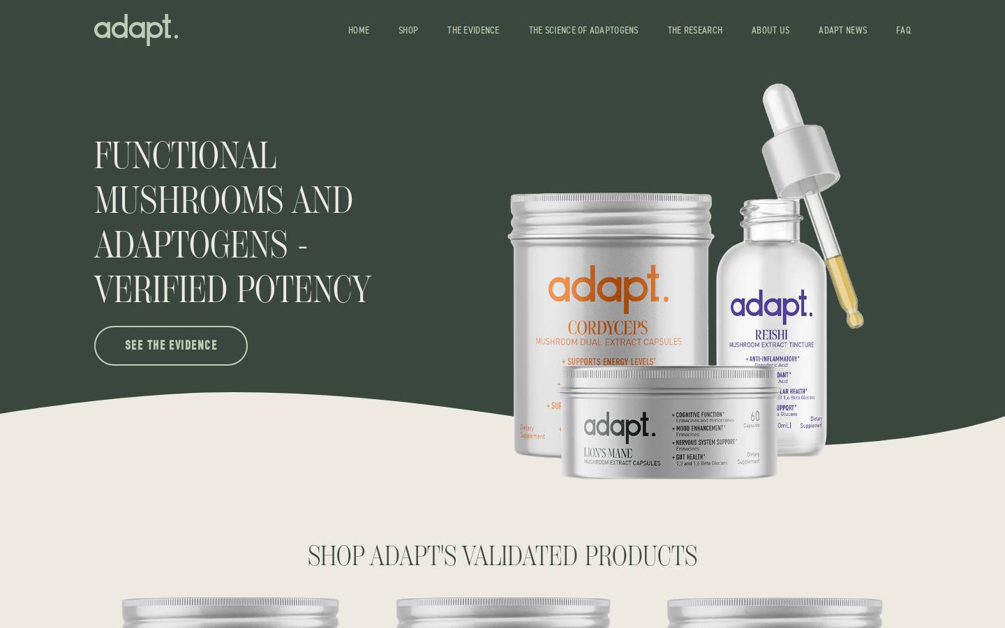 adaptwellness.com homepage screenshot