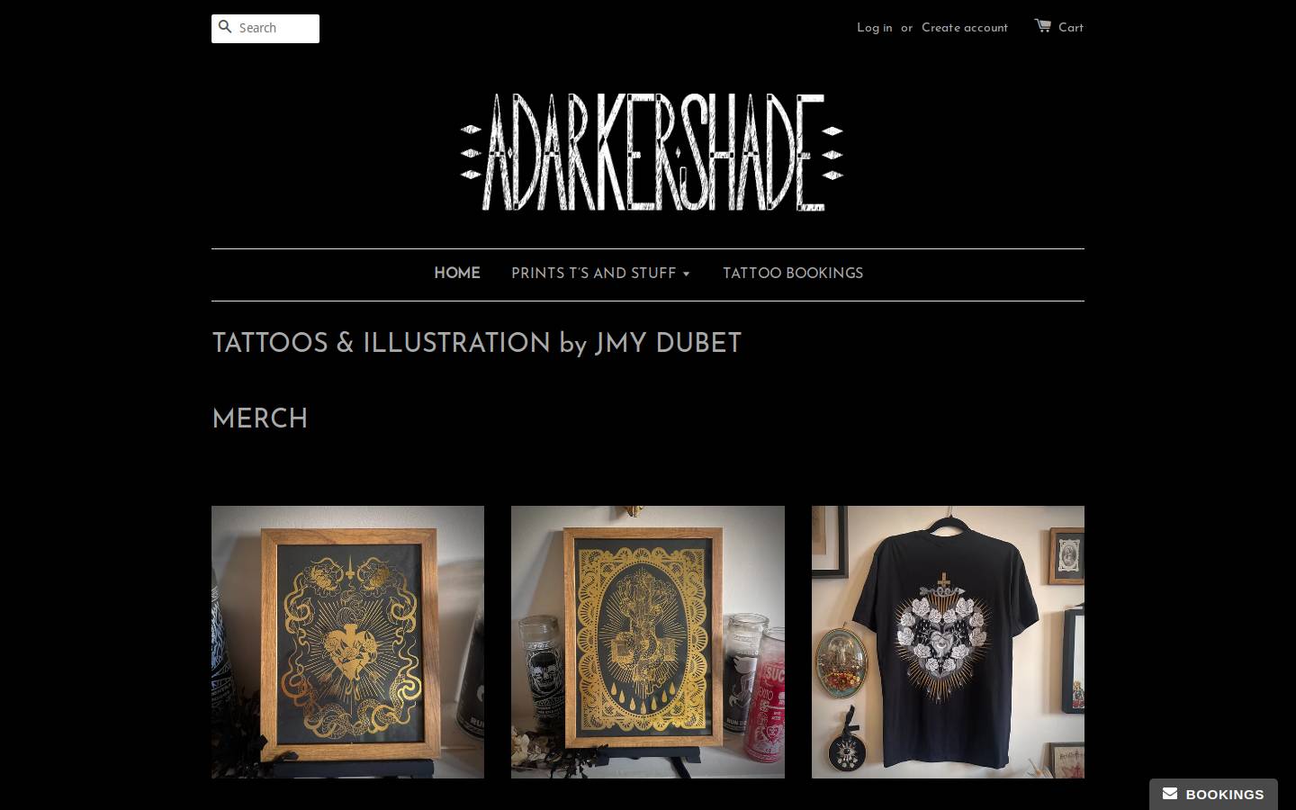 adarkershade.co.uk homepage screenshot