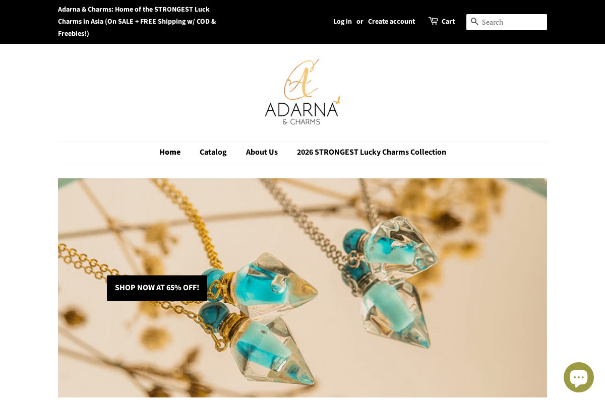 adarnacharms.com homepage screenshot